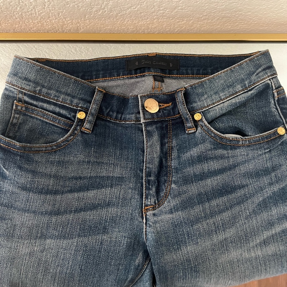 Juicy Couture vintage denim jeans with gold buttons